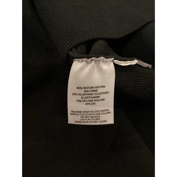 Revolve Nicholas Compact Shoulder Cut Out long sleeve slit black Midi Dress S - Picture 3 of 10